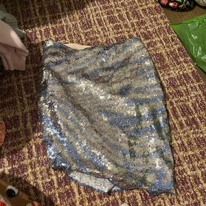 sparkly mini skirt